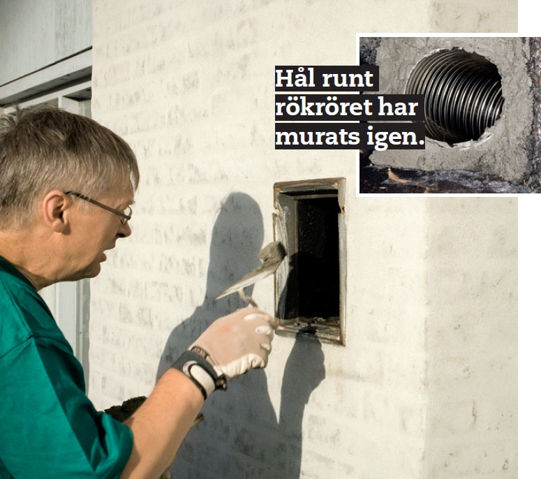 Braskassett: Tätt runt röret