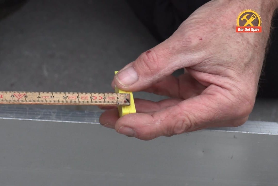 Jämnt fall med vattenpasset