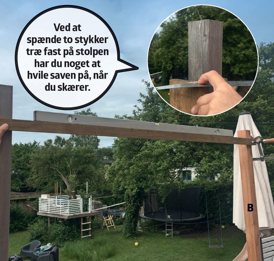 Overdækket terrasse træ