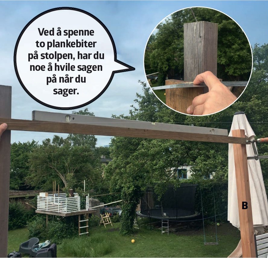 Enkelt overbygg på terrassen