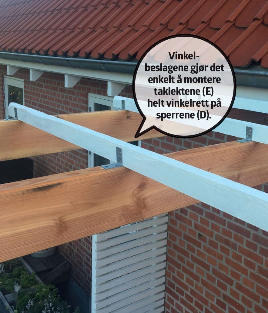 Enkelt overbygg på terrassen