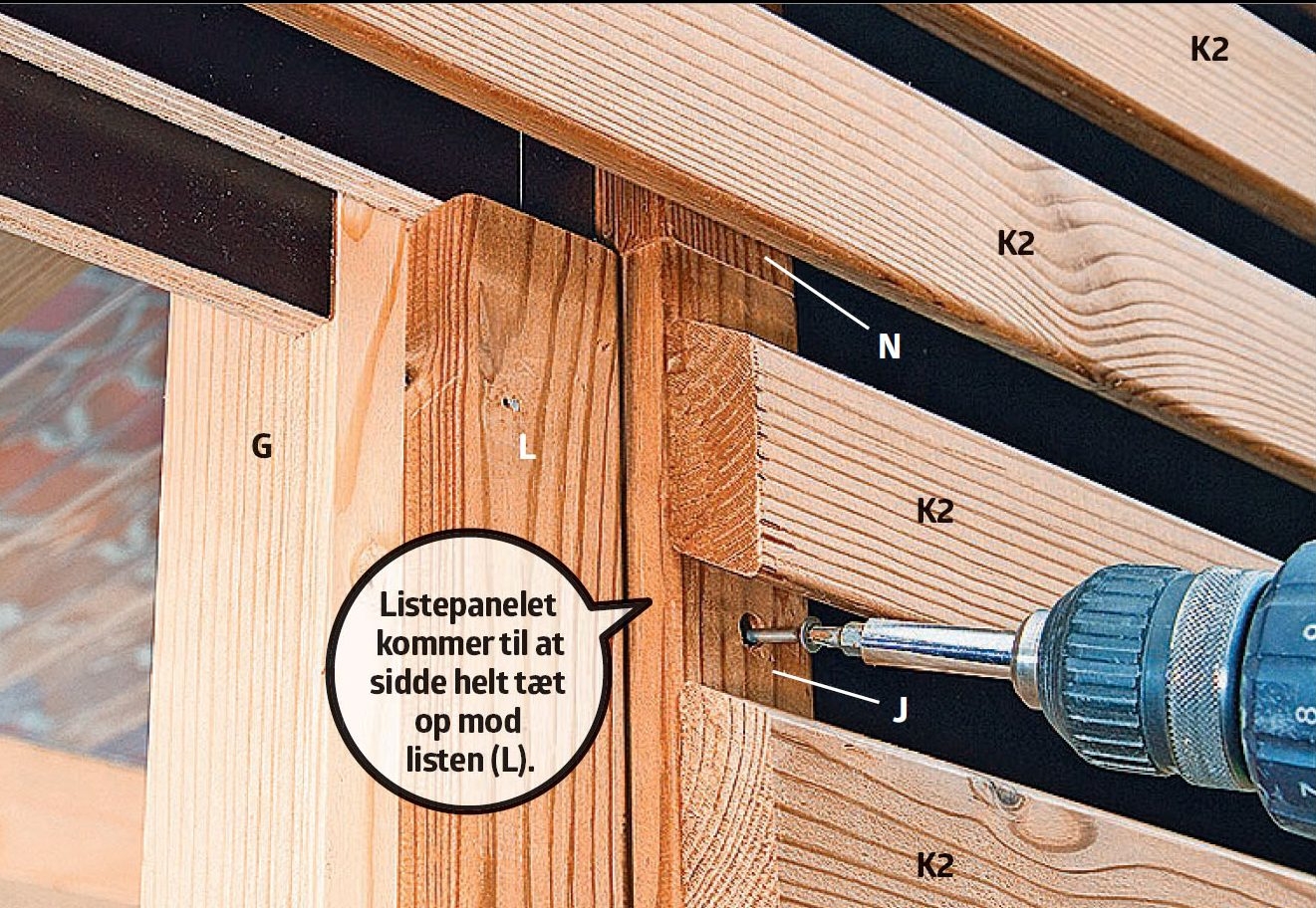 Listebeklædning Skur