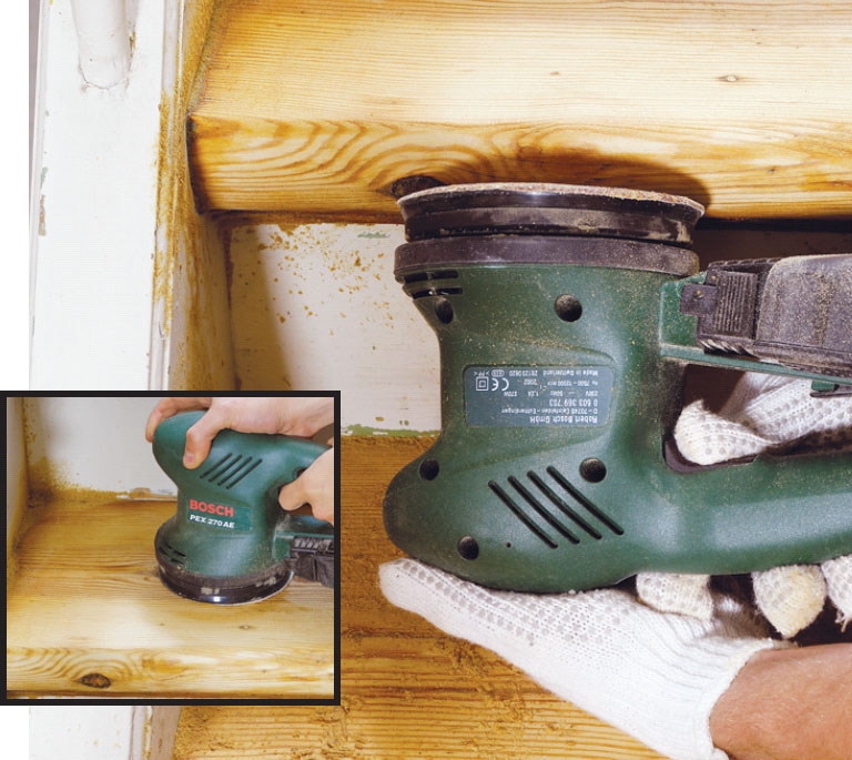 Slibning af trappe gør det selv