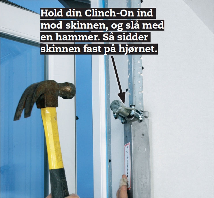 Udnyttelse af loftrum: På de udadgående hjørner monteres hjørnebeskyttere