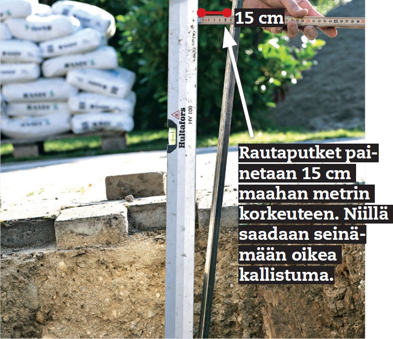 Porrastettu piha: Naru viritetään kahteen rautaput-keen