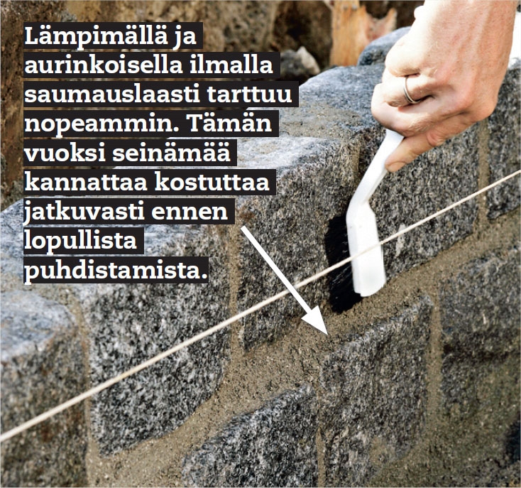 Kivet kostutetaan vedellä