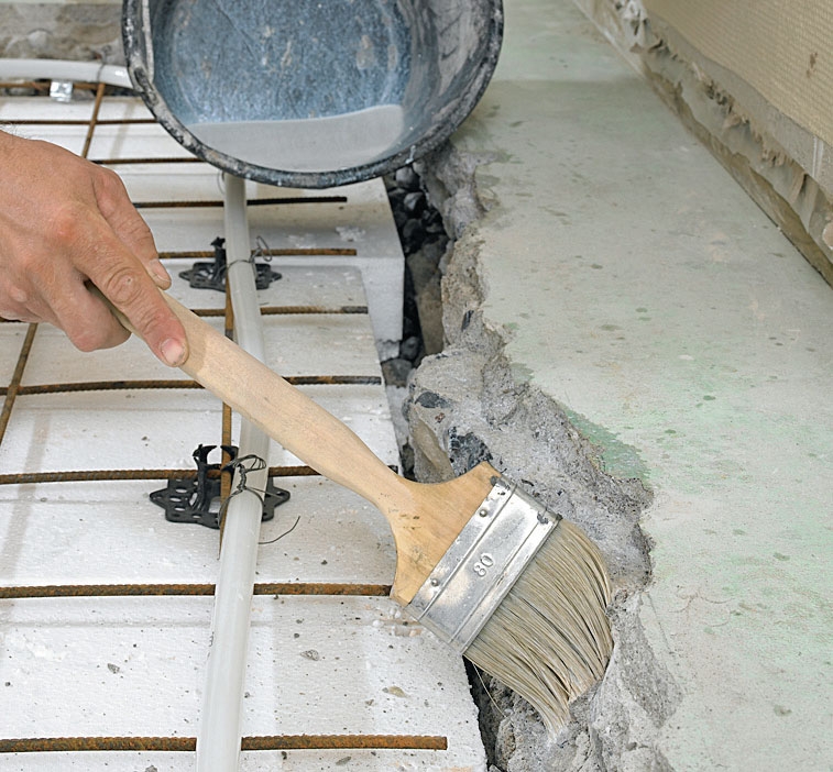 Gulvvarme beton: Kanten på det eksisterende gulv