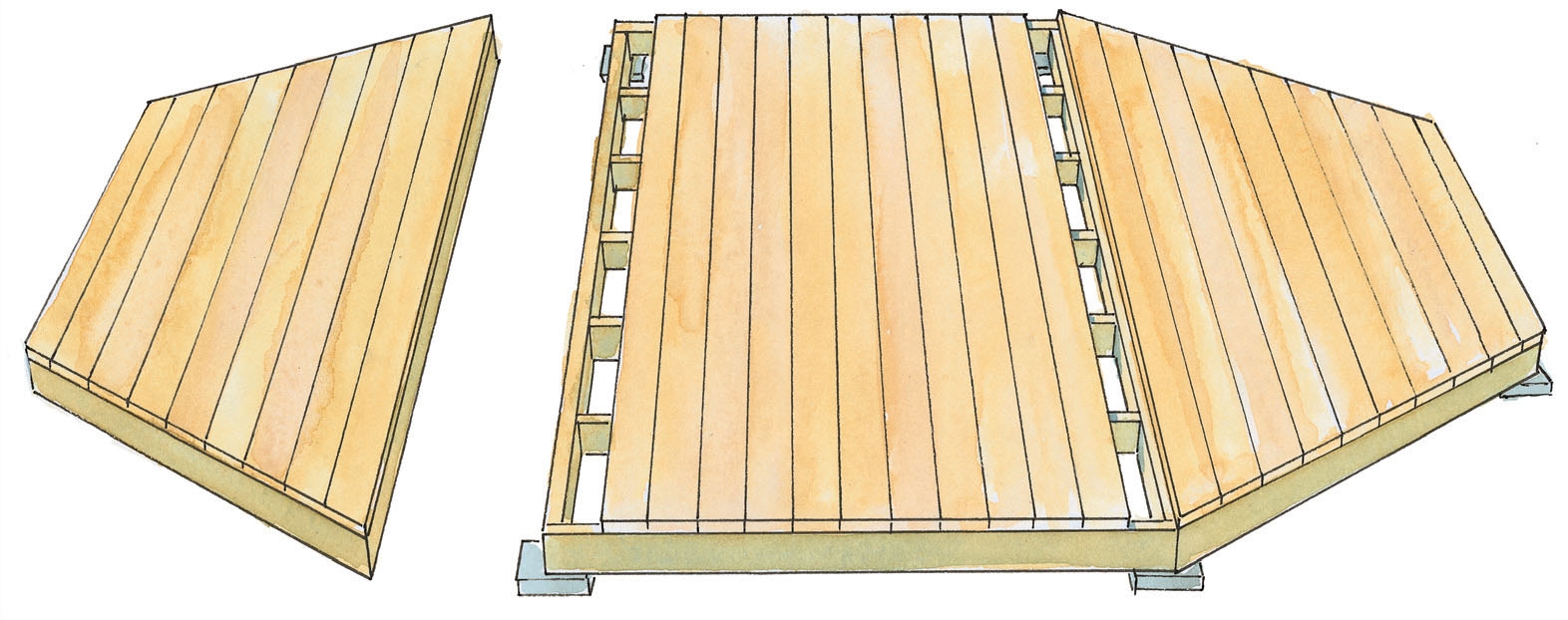 Tegning: Lysthus til haven
