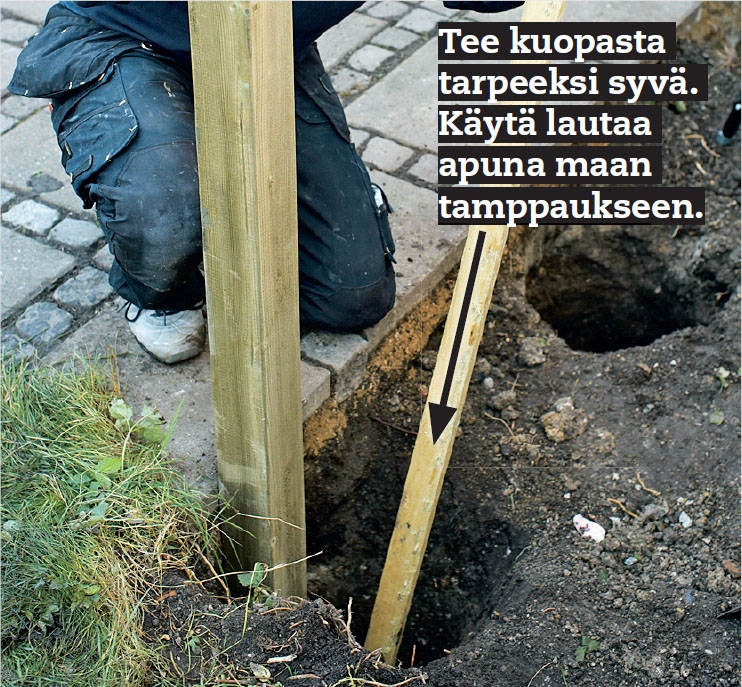 Katos polttopuille: Kaiva tarpeeksi syvälle