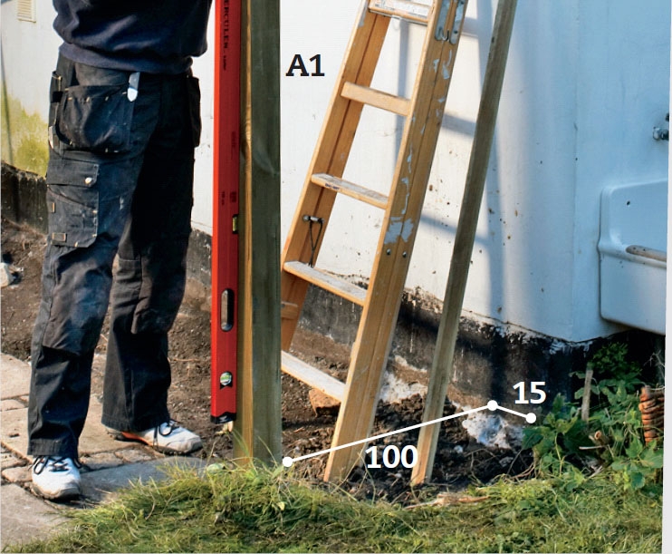 Halvtak: Første stolpen skal i bakken