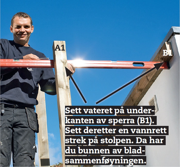 Tak over ved: Målet fra underkanten av sperra