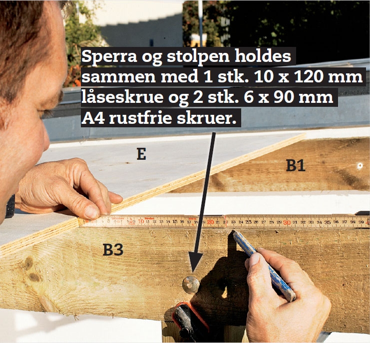 Tak over ved: Legg ei takkryssf nérplate