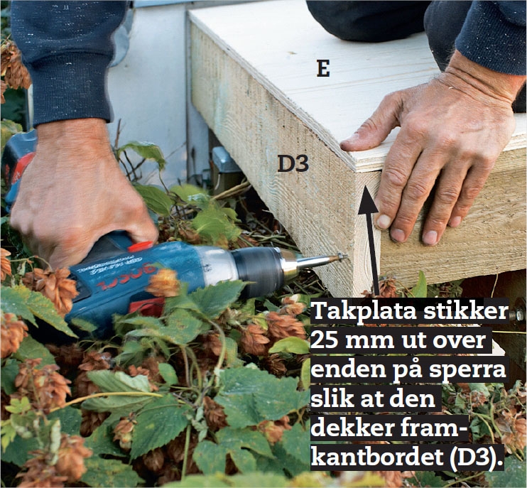 Tak over ved: Montér et framkantbord