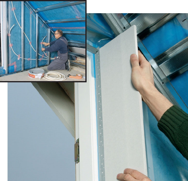 Utnytte knevegger: Skjær til gipsplater slik at de passer i lysåpningen