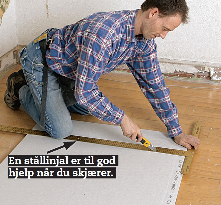 Lime gipsplater på murvegg