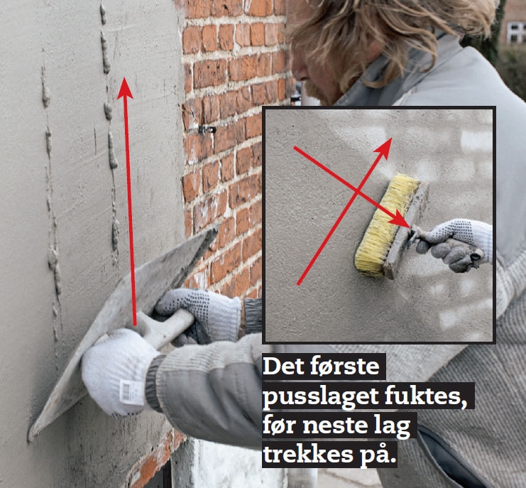 Murpuss: Etter et døgn er første pusslag hardt