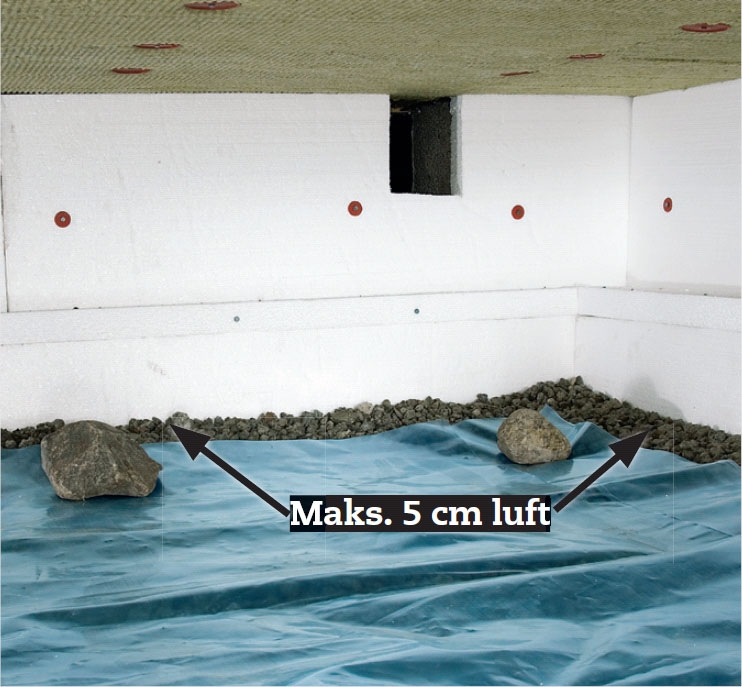 Ei stripe på maks. 5 cm