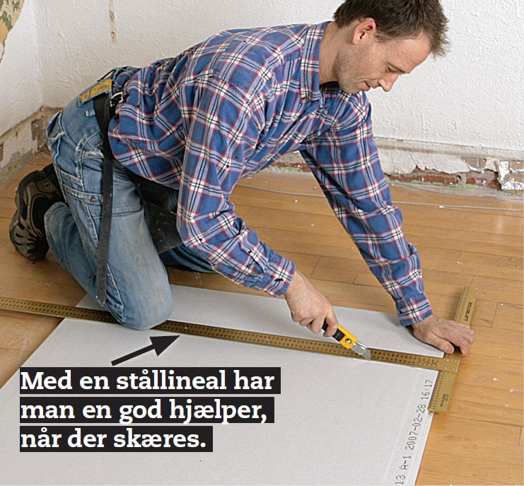 Opsætning af gipsplader på eksisterende væg