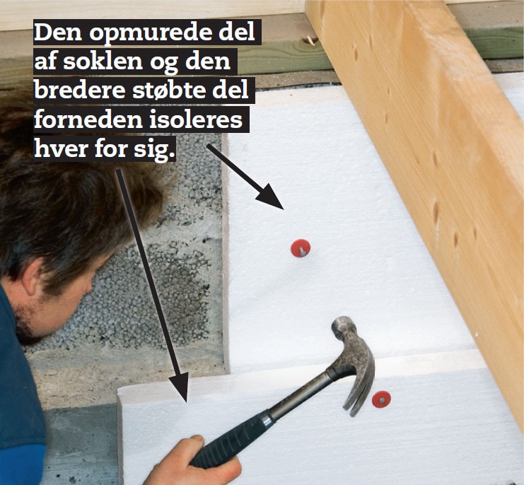 Isolering af krybekælder: Pladerne gør vi fast på soklen