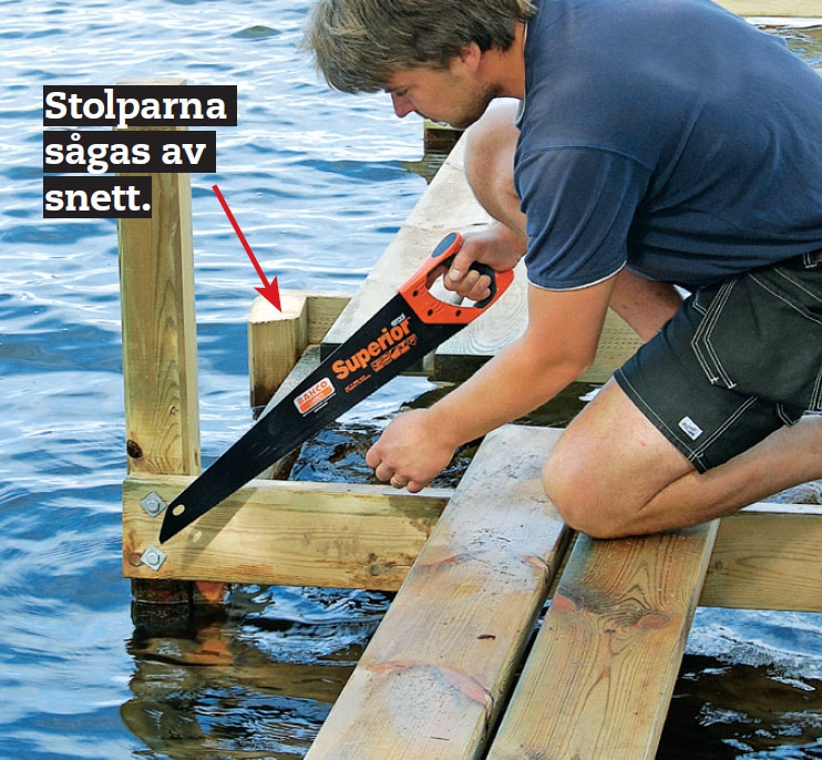 Bygga stenkista brygga