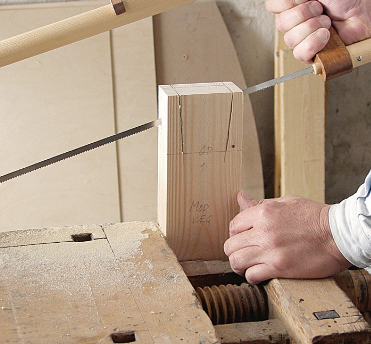 Glastak: Såga nu ut tappen (laxstjärten).