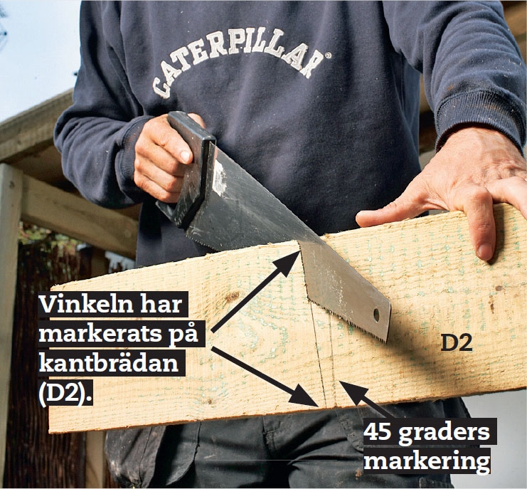 Bygga vedskjul mot vägg