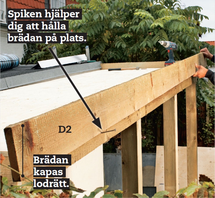 Bygga vedskjul mot vägg