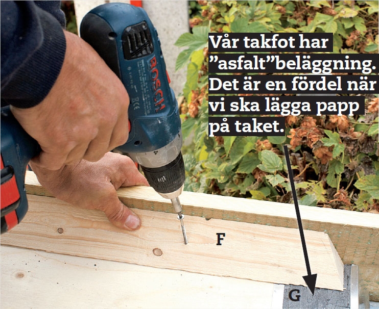 Bygga vedskjul mot vägg