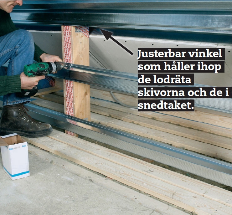 Inreda vind: Fäst stålprofiler även på stödbenen