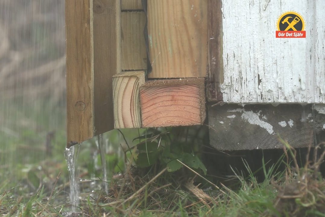 Led bort vattnet från ändträet