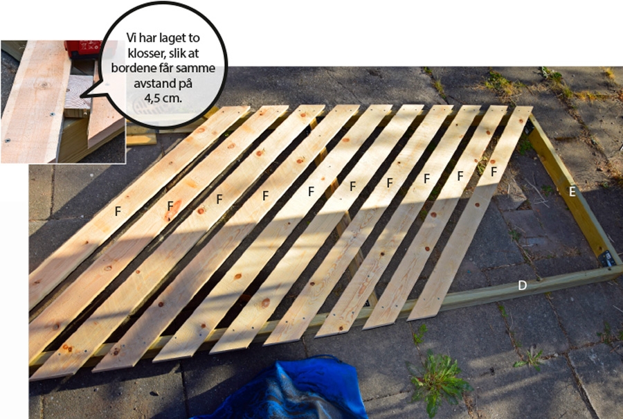 Skyveport: Rammen kles.