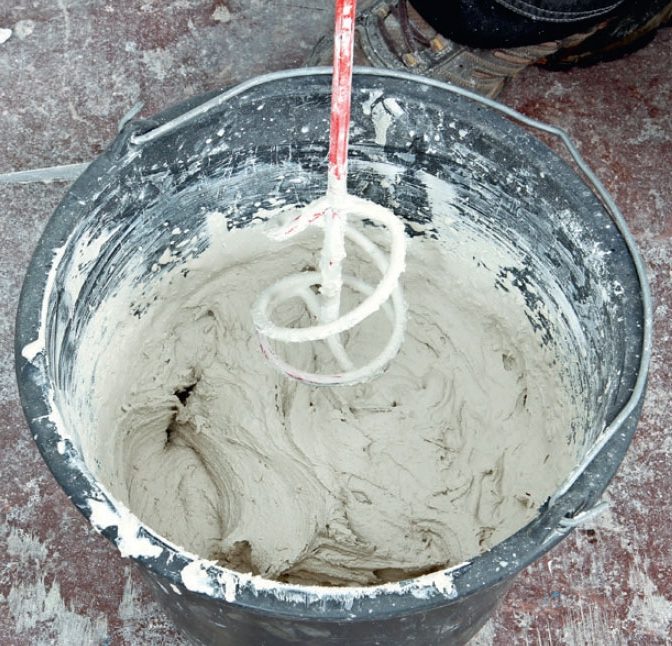 Spartling af pudset loft