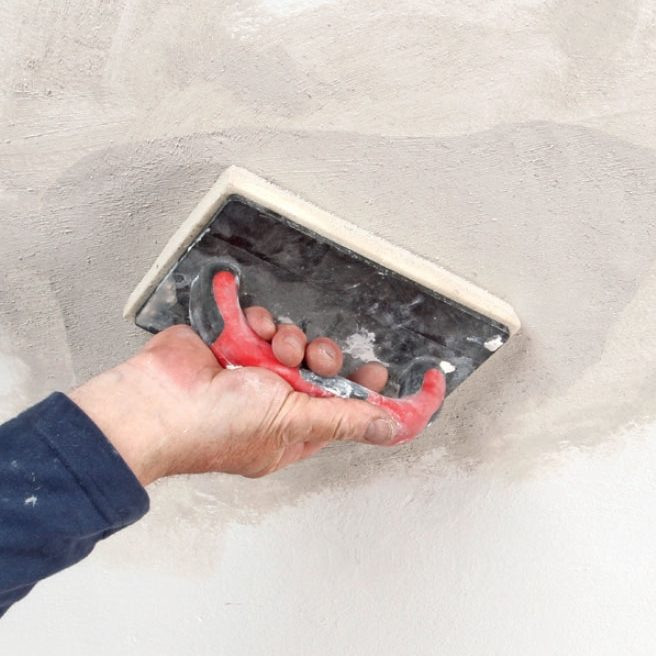 Spartling af pudset loft