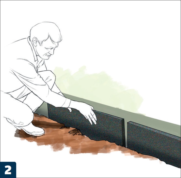 Kingspan isolasjon: Lim fast polystyrenplatene på sokkelen