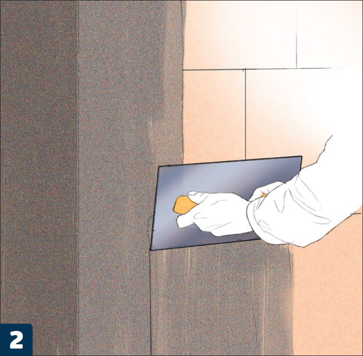 Kingspan isolasjon: Mørtelen trekkes på isolasjonen