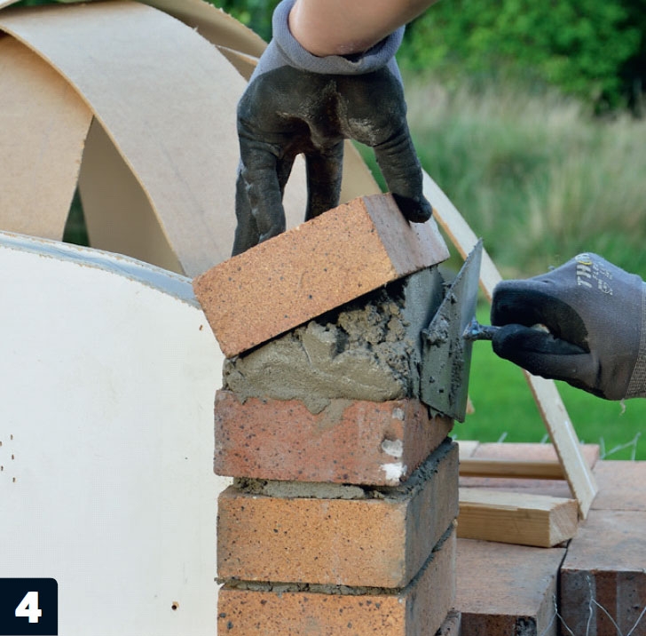 Tegelsten till murad pizzaugn