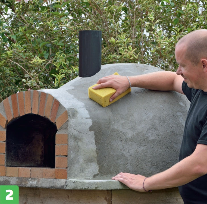 Brug god tid på det sidste finish på muret pizzaovn