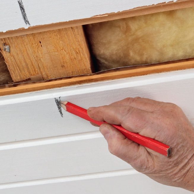 Kipsilevykatto: Merkitse kannattimien