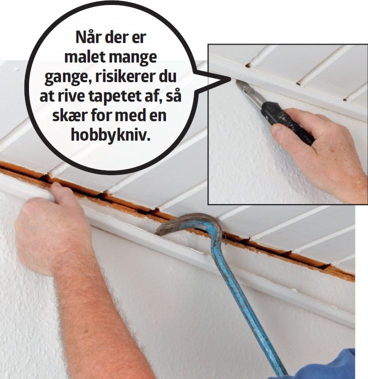 Gipsloft på profilbrædder: Bræk skyggelisterne