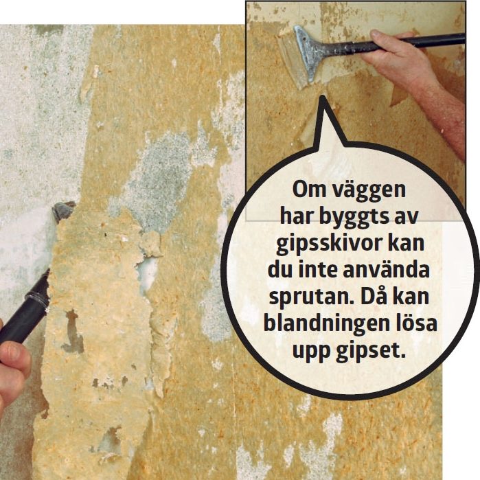 Så blir du av med strukturtapeten - De sista tapetresterna kan lätt skrapas bort