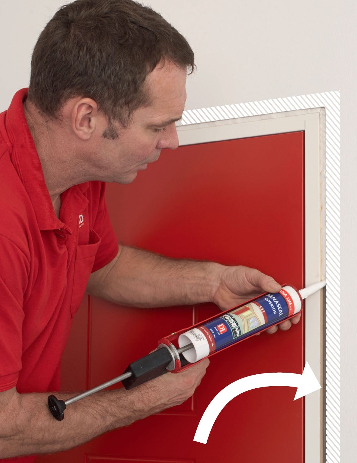 Ljudisolera dörr: Foga runt karmen