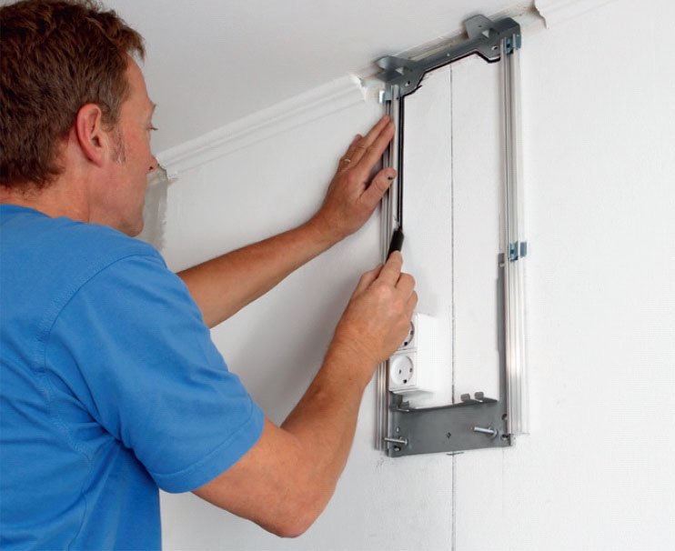 Ventilator med ekstern motor: Tegn opp hvor innerdelen skal plasseres