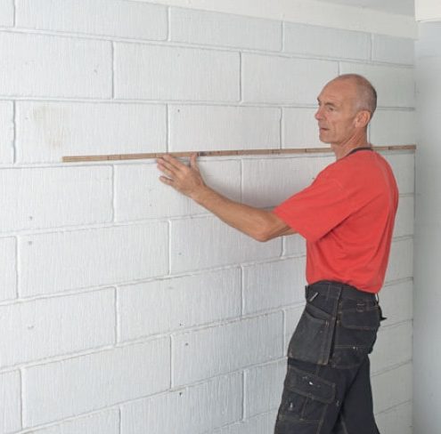 Varmväggsskivor: Dela upp väggen i 60 cm breda bitar