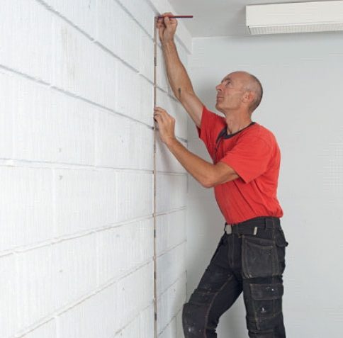 Varmväggsskivor: Mät för de första reglarna