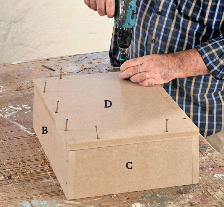 Gjuta handfat i betong: Form till ovansidan