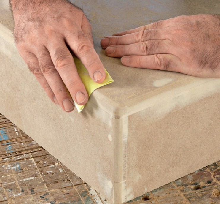 Gjuta handfat i betong: Form till ovansidan