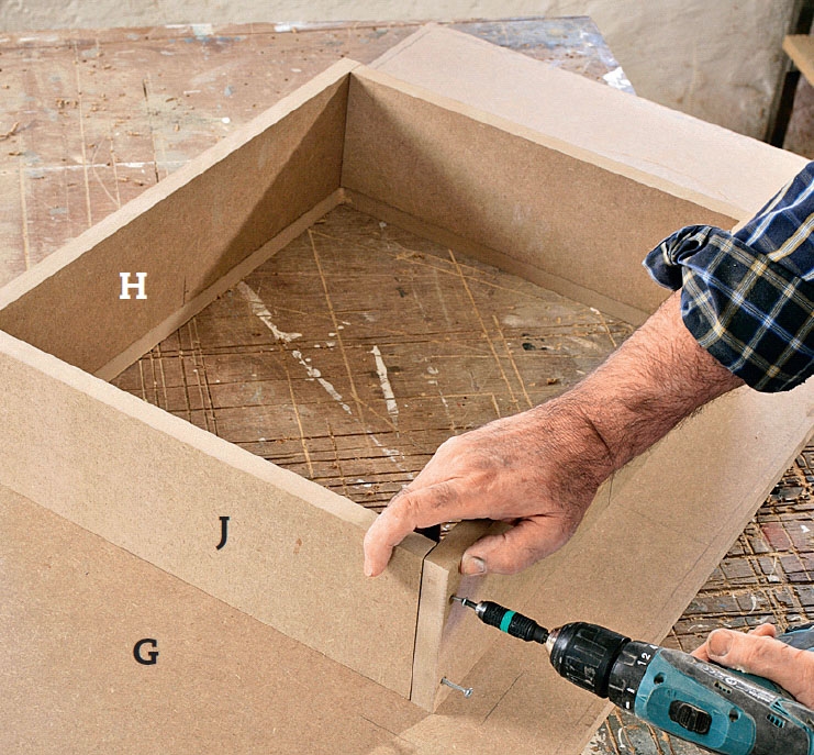 Gjuta handfat i betong: Form till undersidan