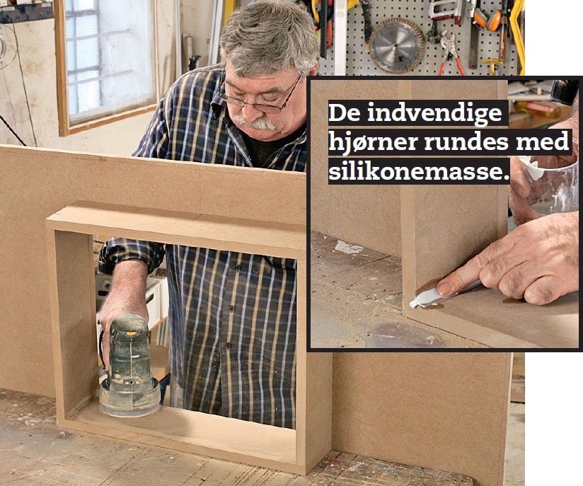 Støbt bordplade med håndvask