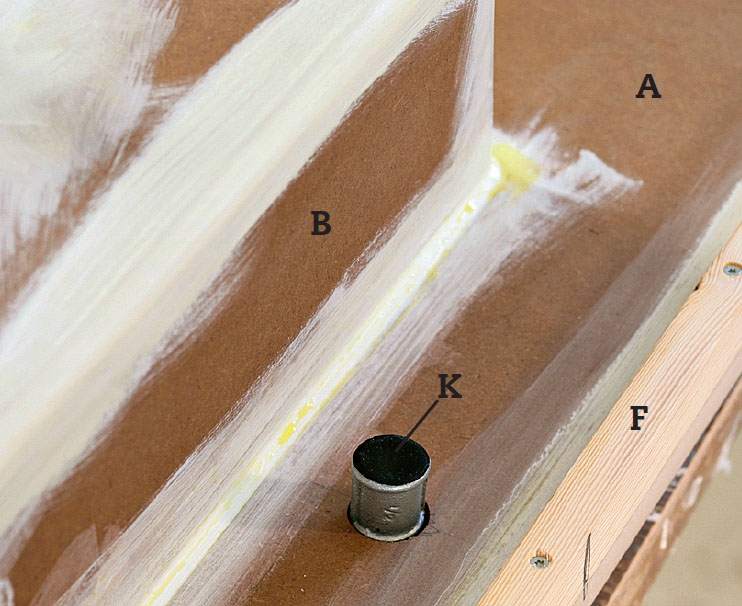 Støbt bordplade med håndvask