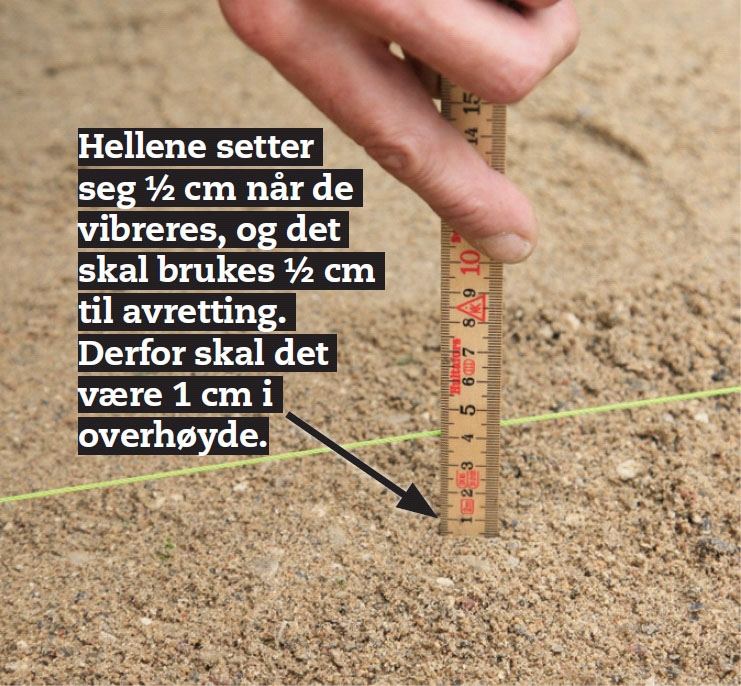 Rette opp belegningsstein